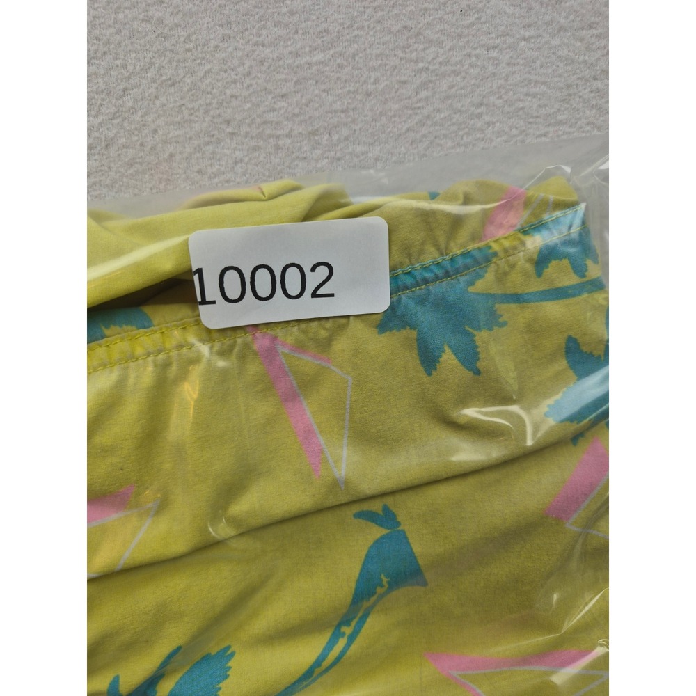 Party Pants Mens Yellow Palm Tree Retro Print Swim Trunks Board Shorts Size L - Picture 15 of 16